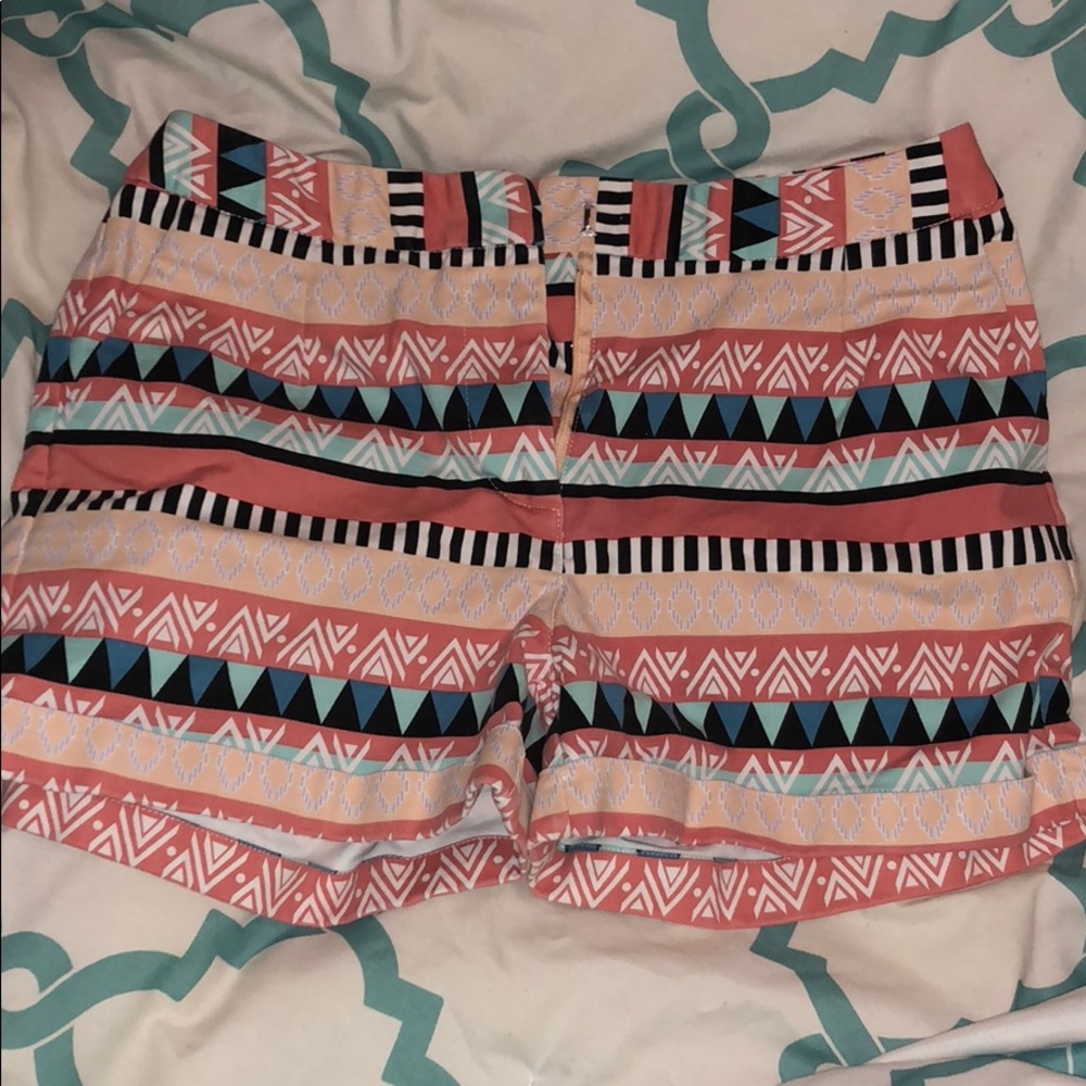 Aztec printed high waisted shorts